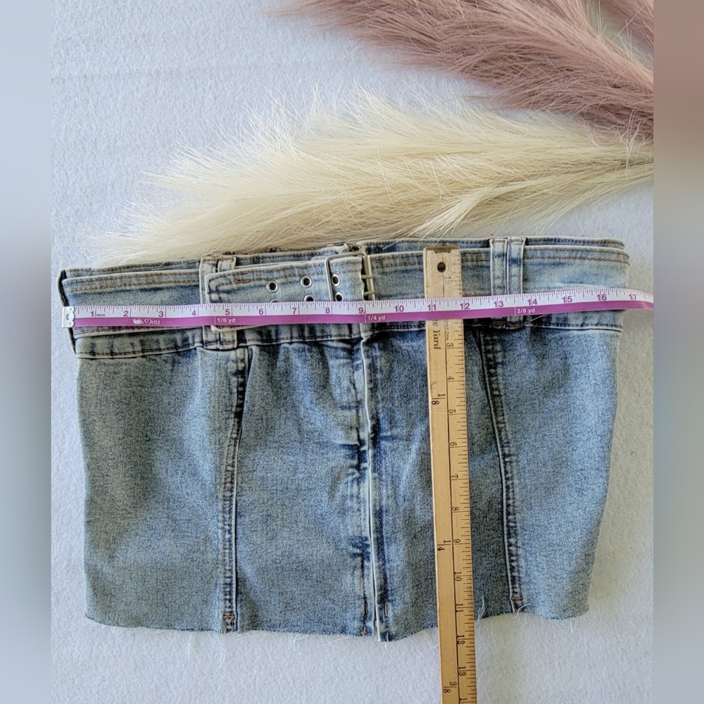 Project rebel denim obsessed mini skirt In Blue Size XL - Picture 2 of 8